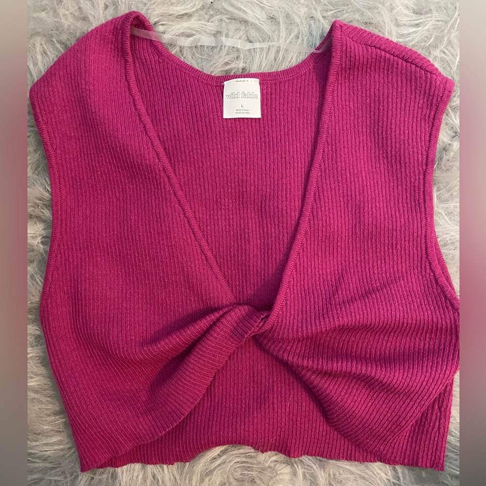 Twist front crop top